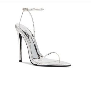 Chic Silver Stiletto Sandals